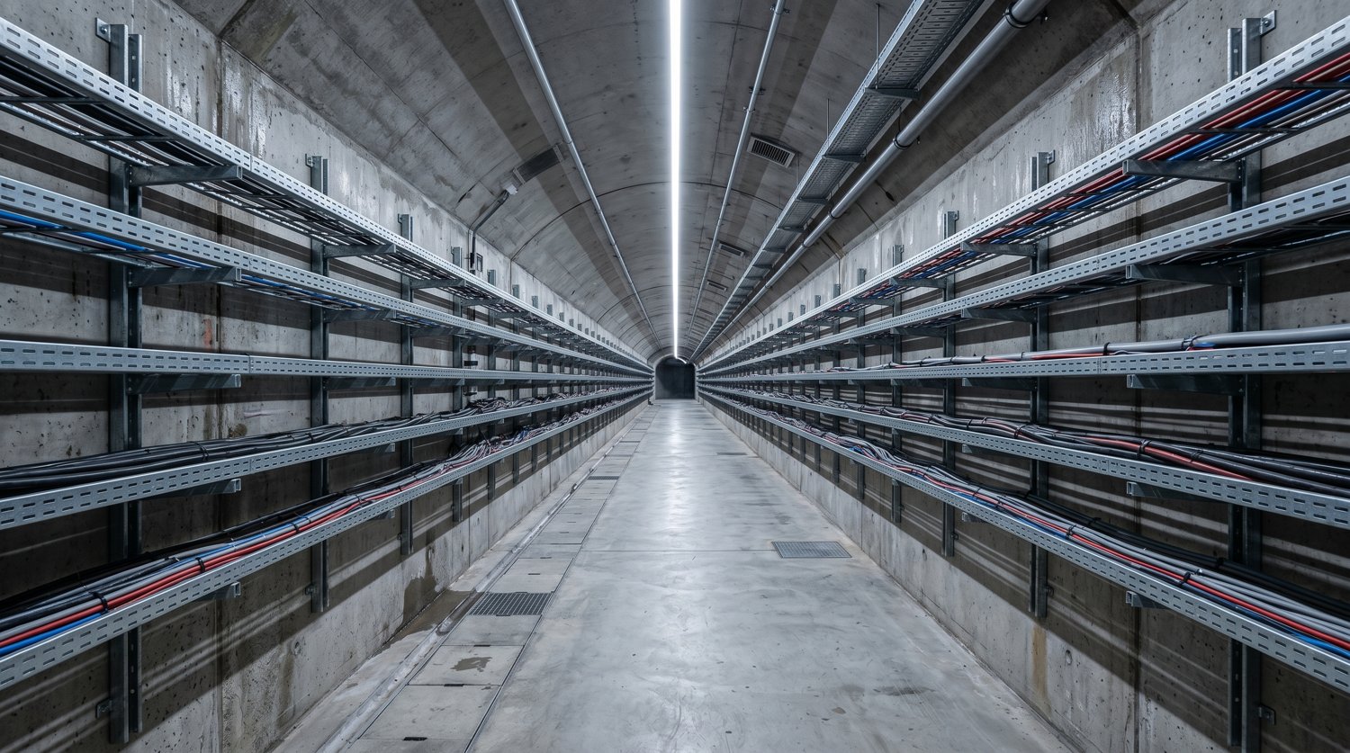 Utility tunnel cable trays